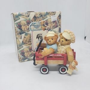 2000 Cherished Teddies BOOKER FLETCHER 786861 summer FIGURINE radio flyer NEWM